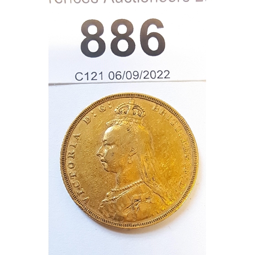 886 - Victorian full Sovereign dated 1890