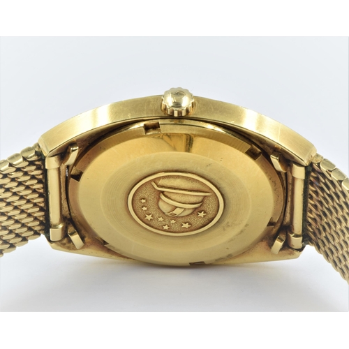 958 - Gentleman's Omega Constellation Automatic Chronometer 18ct gold cased wristwatch with integral brace... 