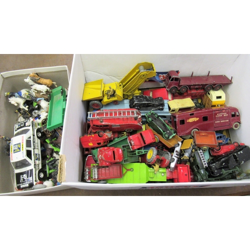 98 - Quantity of mid 20th Century playworn diecast model vehicles and other toys
