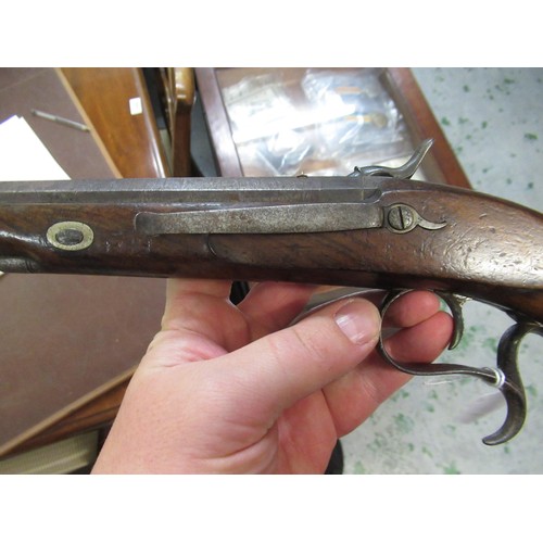 104 - 19th Century percussion pistol by Tipping & Lawden, London, with octagonal damascine barrel, engrave... 