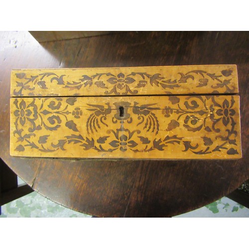 1812 - 19th Century burr maple and rosewood marquetry inlaid work box, together with a 19th Century mahogan... 