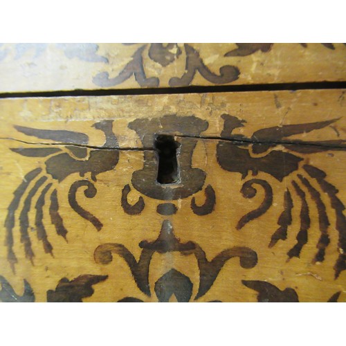 1812 - 19th Century burr maple and rosewood marquetry inlaid work box, together with a 19th Century mahogan... 