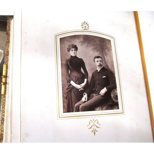 454 - Large 19th Century leather bound family Bible and a large leather bound photo album