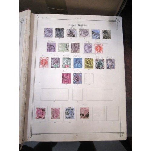 217 - Two albums containing a collection of various World stamps, together with loose stock book leaves of... 