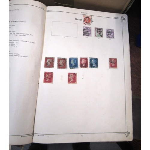 217 - Two albums containing a collection of various World stamps, together with loose stock book leaves of... 