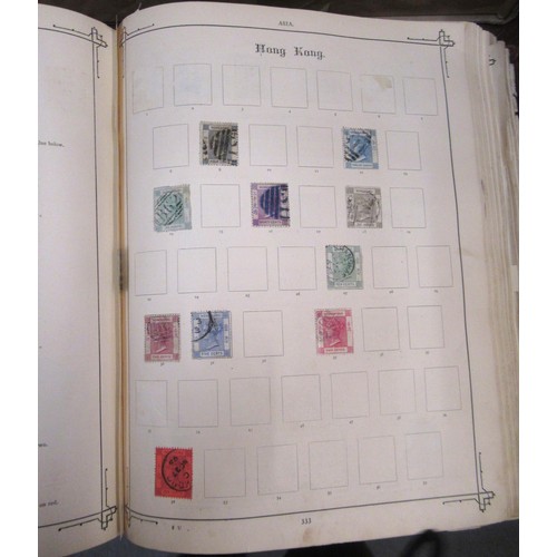 217 - Two albums containing a collection of various World stamps, together with loose stock book leaves of... 