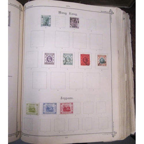 217 - Two albums containing a collection of various World stamps, together with loose stock book leaves of... 