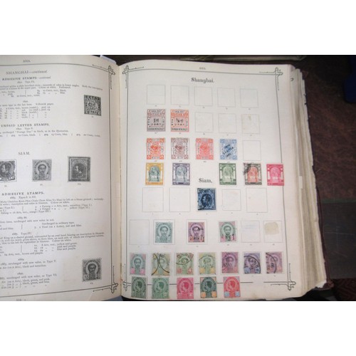 217 - Two albums containing a collection of various World stamps, together with loose stock book leaves of... 