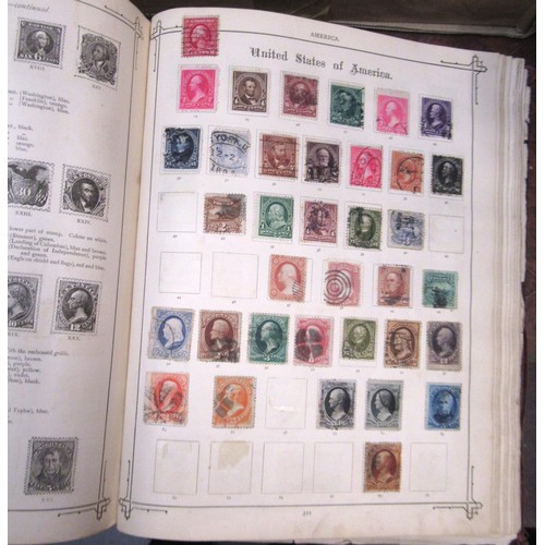 217 - Two albums containing a collection of various World stamps, together with loose stock book leaves of... 