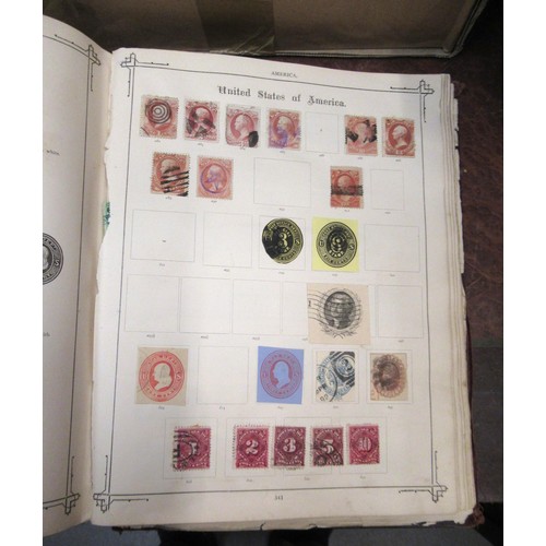 217 - Two albums containing a collection of various World stamps, together with loose stock book leaves of... 