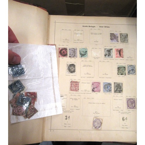 217 - Two albums containing a collection of various World stamps, together with loose stock book leaves of... 