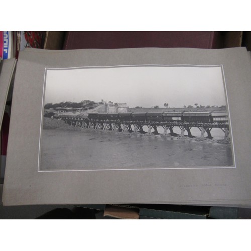 215 - F.J. Preston, two folios bearing his name containing Indian railway related photographs