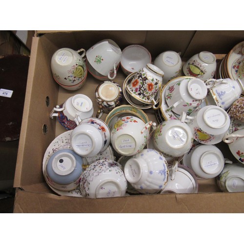 597 - Quantity of various 19th Century cups and saucers