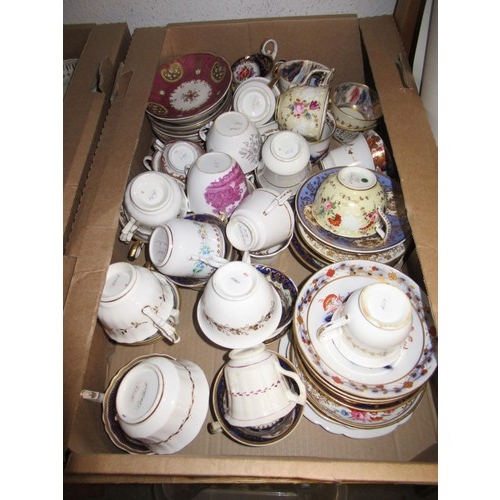 599 - Quantity of various 19th Century cups and saucers