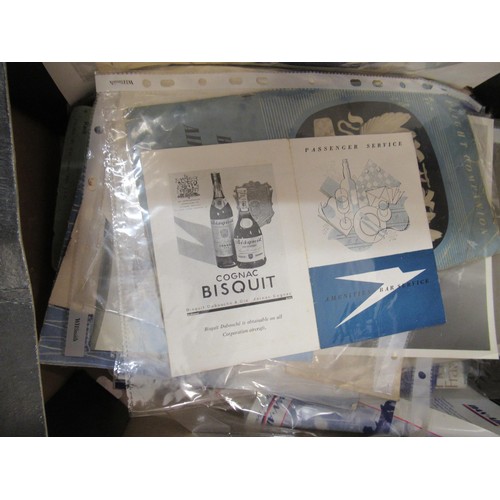 174 - Box containing a collection of over fifty airline and aviation related items including BOAC etc.