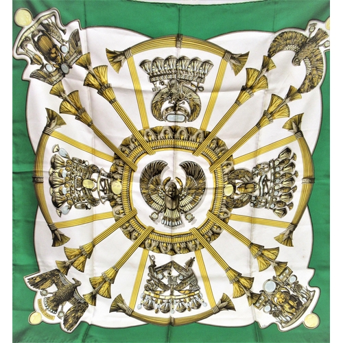 101 - Hermes, Paris, silk scarf ' Egypte ' or ' Scarabees et Pectoraux ' designed by Caty Latham , 90cm sq... 