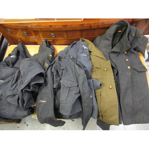 175 - An assortment of seven various 1940's RAF and army uniforms