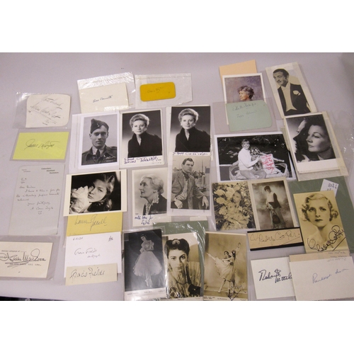 205 - Collection of celebrity autographs and signed photographs including Margot Fonteyn, Gladys Cooper, D... 