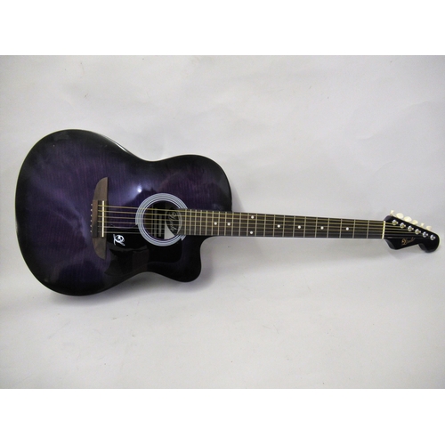 233 - Modern Lindo acoustic cut-away guitar, model LDG933CPP, with original soft case