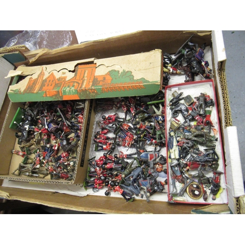 266 - Box containing a quantity of various Britains lead soldiers