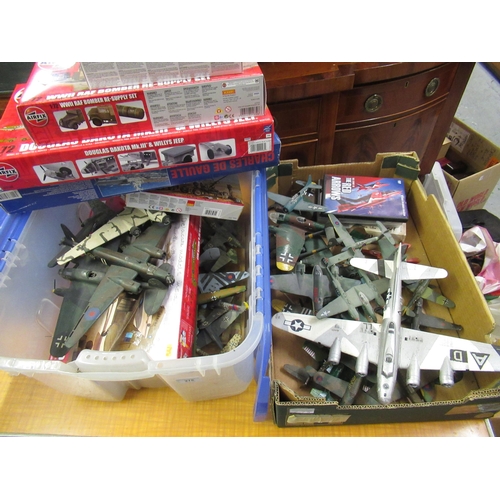 278 - Four modern boxed Airfix models and a large quantity of built model aircraft