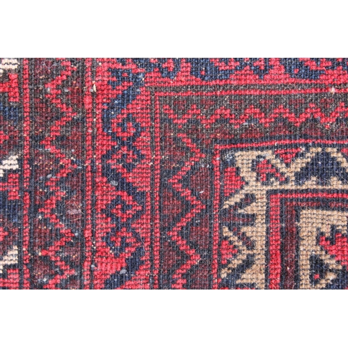 30 - Small Belouch prayer rug, 4ft 4ins x 2ft 10ins approximately