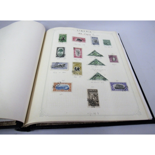 387 - Black album containing a collection of World stamps, including Liberia