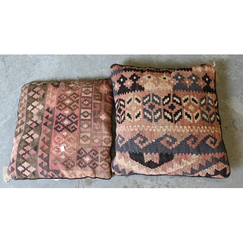 60B - Two Kelim covered cushions