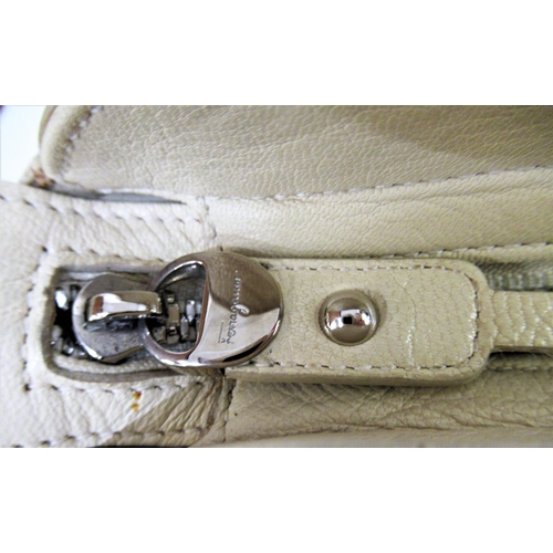 68 - Salvatore Ferragamo, Gancini cream leather handbag, with original dust cover