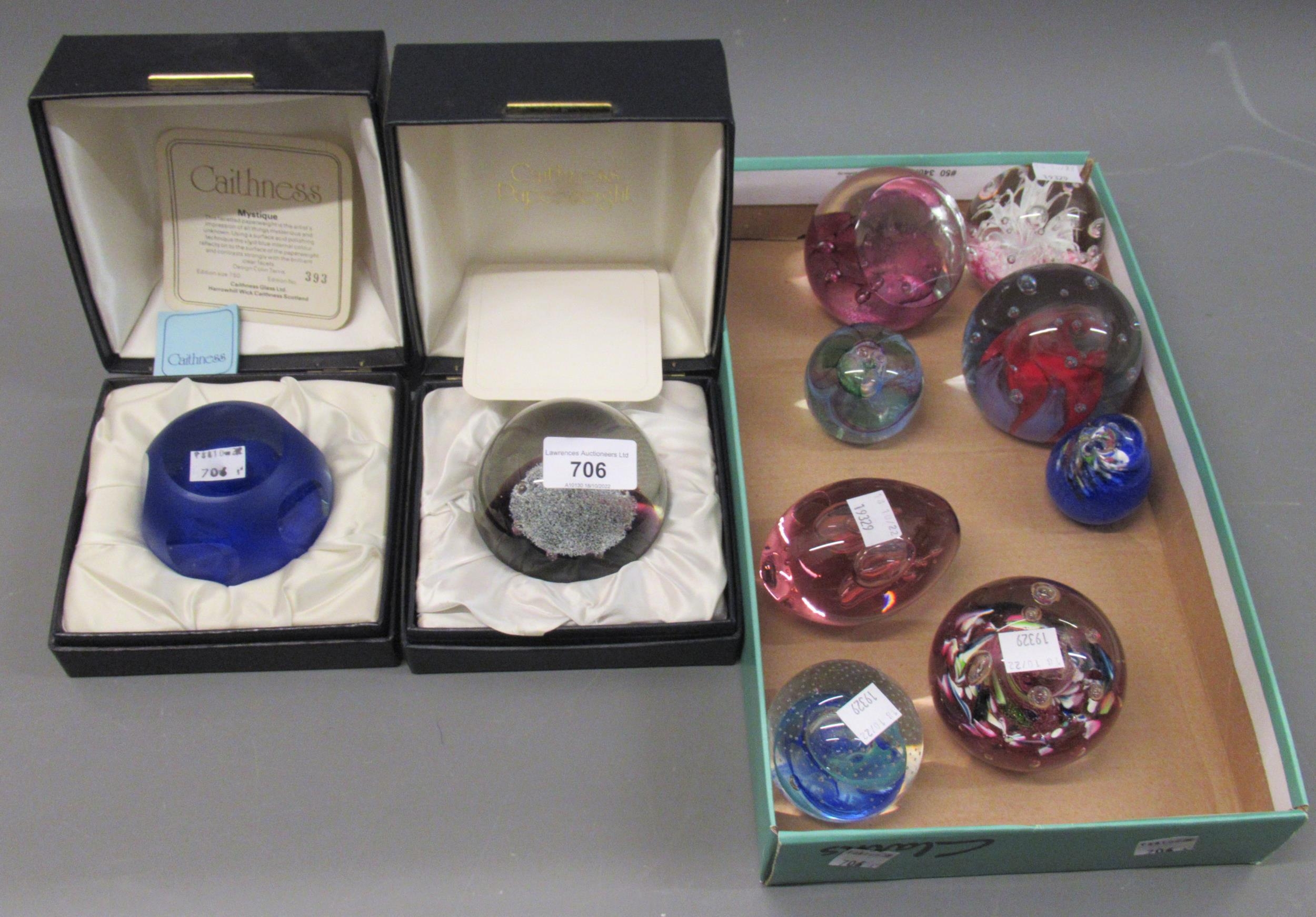 Two Limited Edition Caithness paperweights in original boxes, together