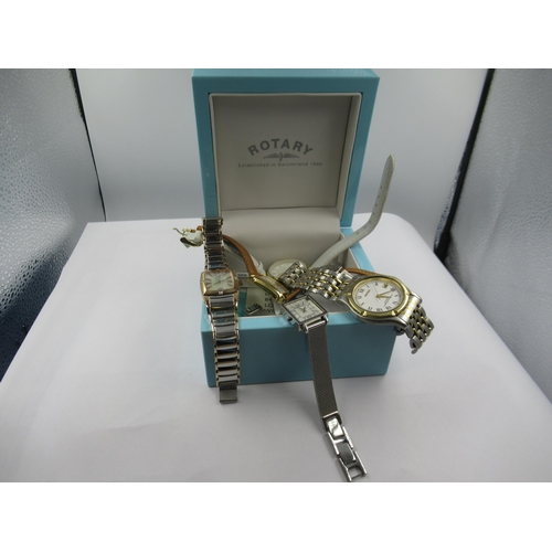 923 - Rotary ' Rocks ' ladies wristwatch with original box, together with a small quantity of other fashio... 