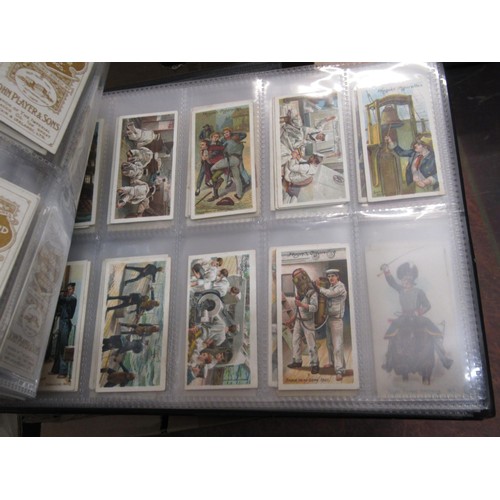 148 - Four albums containing various cigarette card odds including Wills, mainly non sport subjects