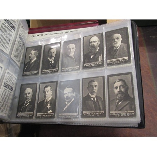 148 - Four albums containing various cigarette card odds including Wills, mainly non sport subjects