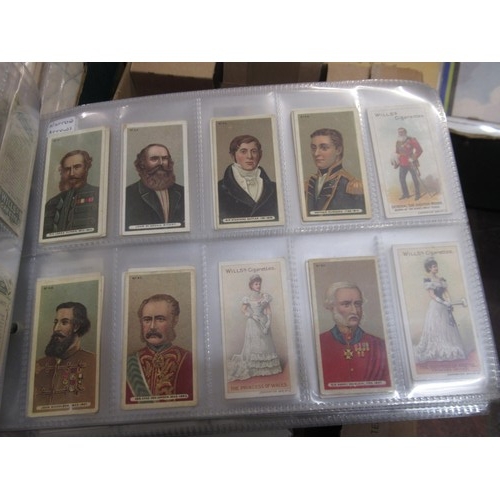 148 - Four albums containing various cigarette card odds including Wills, mainly non sport subjects