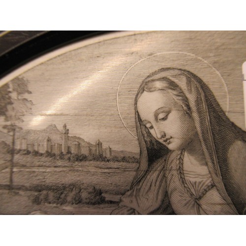 2008 - Giovanni Battista Gatti, 19th Century rectangular ebony and ivory inlaid plaque depicting the Holy F... 