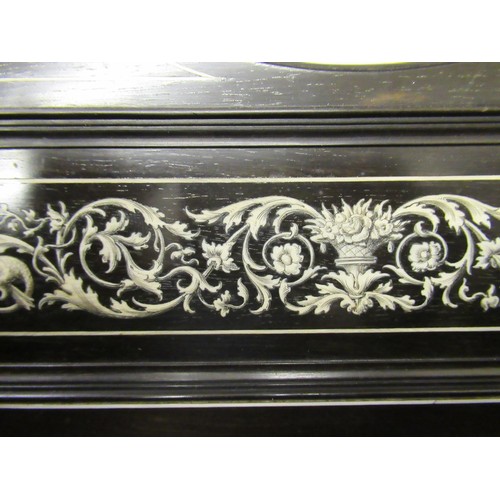 2008 - Giovanni Battista Gatti, 19th Century rectangular ebony and ivory inlaid plaque depicting the Holy F... 