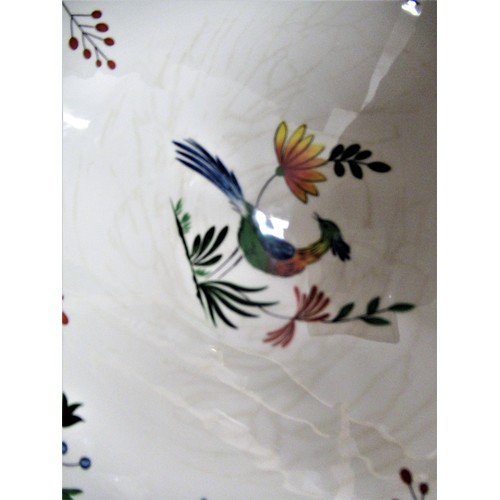 587 - Gien bird and floral decorated dinner service