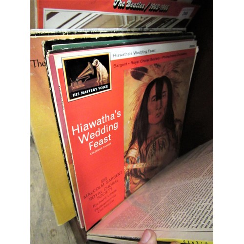 240 - Three boxes containing a large collection of 1960's LP's including Pink Floyd, The Beatles, Stevie W... 