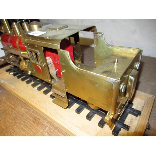 216 - American large scale shay engine locomotive in brass and red metal