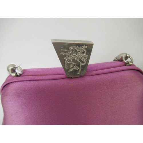 113 - Philip Treacy, London, pink satin evening purse together with a Pianoforte di Max Mara velvet and su... 