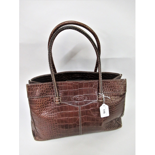 119 - Tod's brown leather tote bag