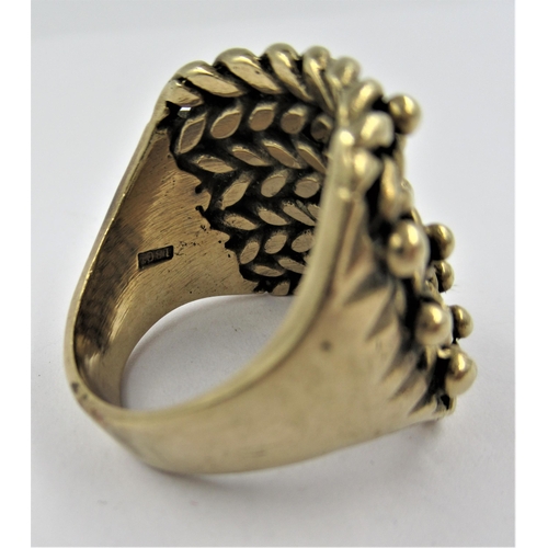 1194 - Large yellow metal keeper ring, marked 18ct, 20gms