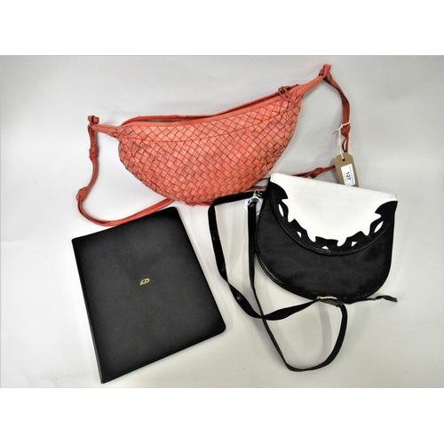 127 - Bottega Veneta, Hobo bag with knotted shoulder strap, Pierre Cardin black and white shoulder bag and... 