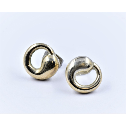 1297 - Pair of Tiffany and Company Elsa Peretti sterling silver circle earstuds