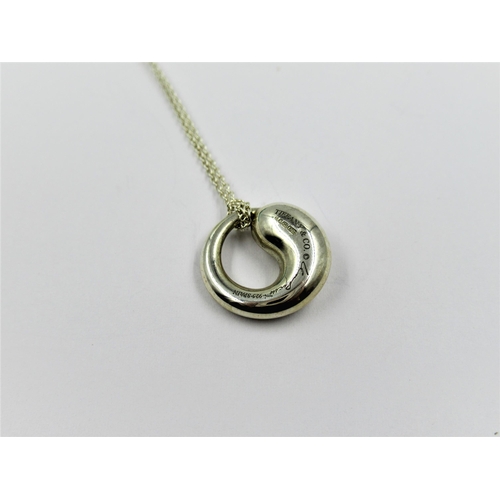 1298 - Tiffany and Company Elsa Peretti sterling silver eternal circle pendant on chain