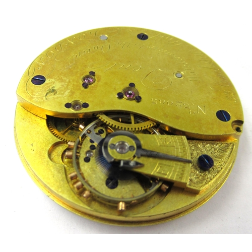 1309 - Two 19th Century pocket watch movements by Dent and unnamed, together with an American Sargent & Gre... 