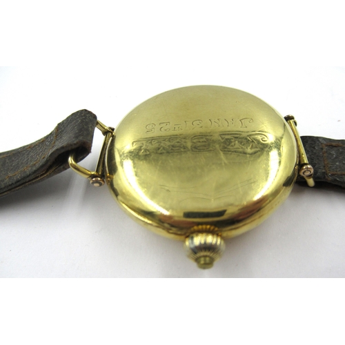 1337 - Longines, circular 18ct gold cased hunter type wristwatch