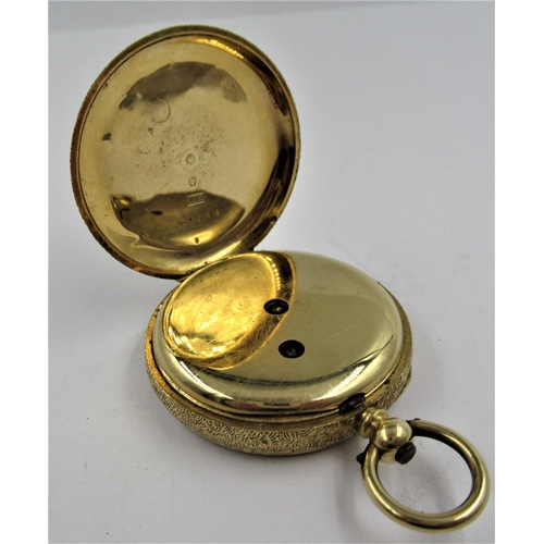 1361 - Small Continental 18ct gold cased key wind pocket watch