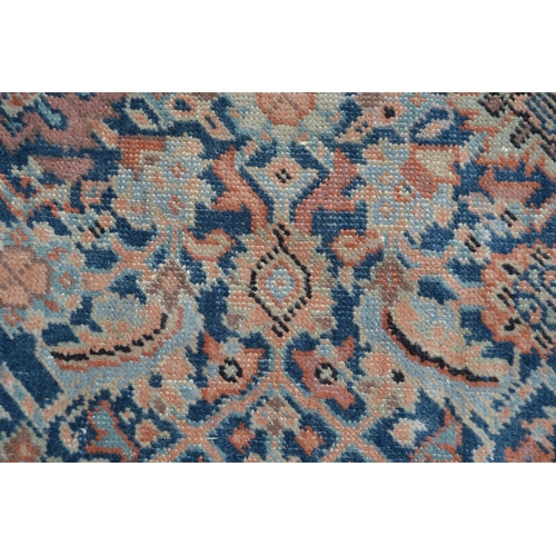 14 - Feraghan rug with all-over Herati design on a midnight blue ground with borders, 8ft x 5ft approxima... 