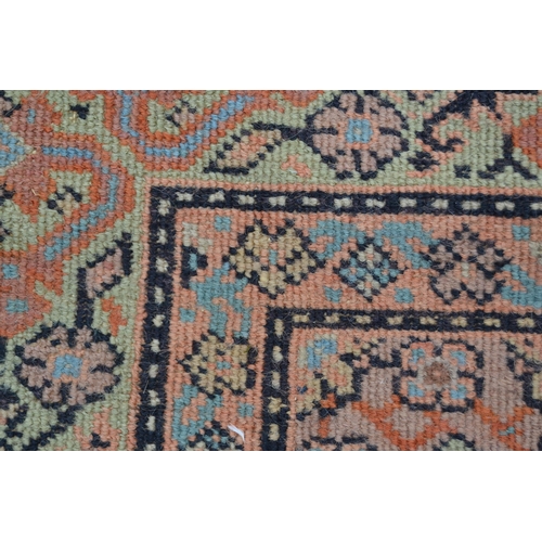 14 - Feraghan rug with all-over Herati design on a midnight blue ground with borders, 8ft x 5ft approxima... 
